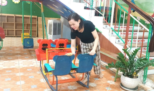 CÔNG TÁC VỆ SINH TRƯỜNG LỚP CHUẨN BỊ ĐÓN CÁC BÉ QUAY LẠI SAU KỲ NGHỈ TẾT ẤT TỴ 2025